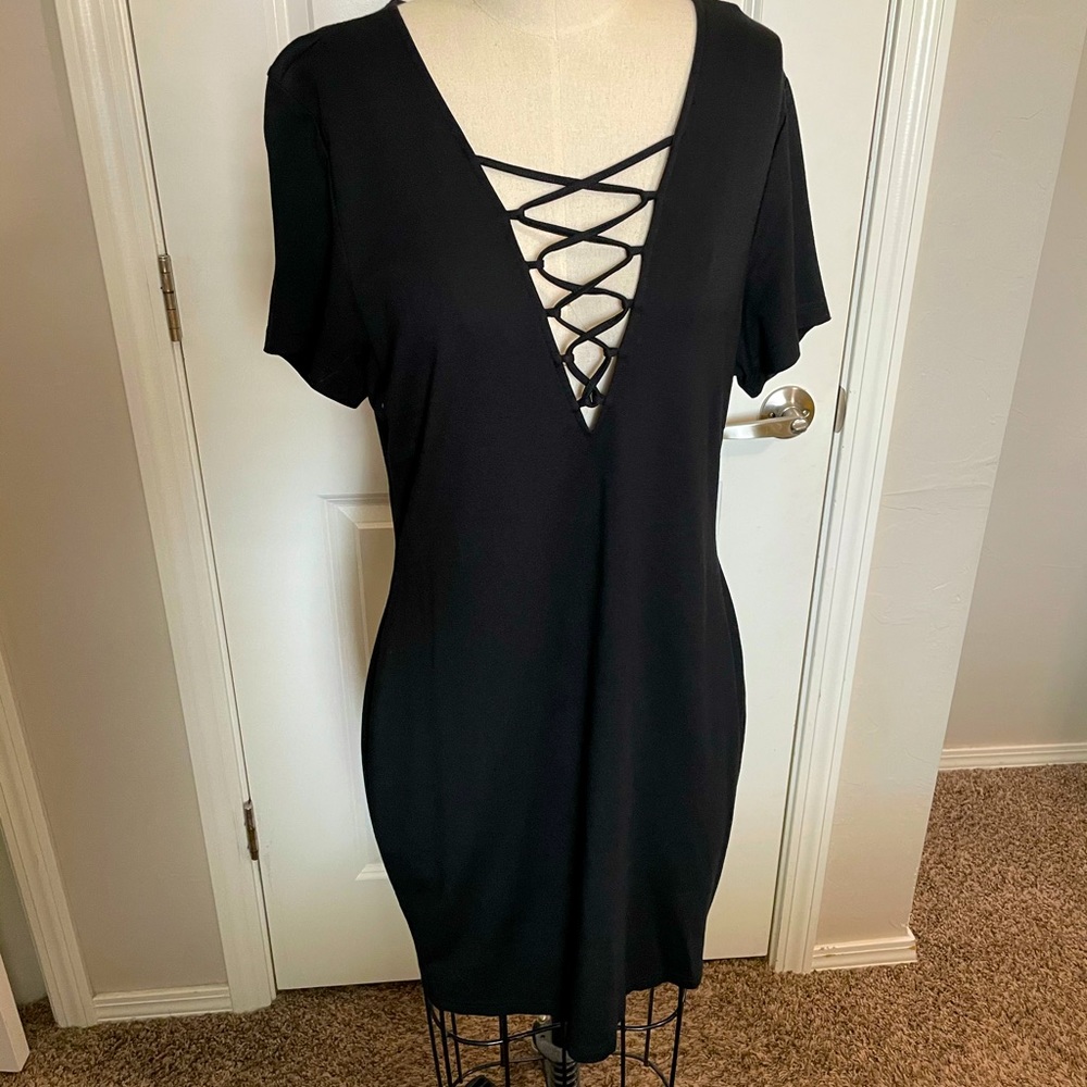 Forever 21+ Criss Cross Cleavage Dress